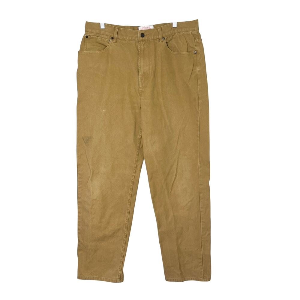 Filson Tin Cloth Canvas Work Pants Tan Dry Finish Men's 36 Workwear Utility